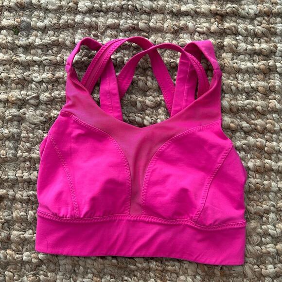 Lululemon Oxygen Bra & Pace Rival Skirt 13” Set – Hot Pink – Size 6 - Picture 4 of 16